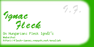 ignac fleck business card